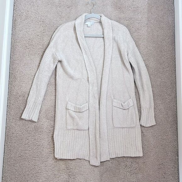 Barefoot Dream Cozychic Cardigan Midi Long Pockets Cream Size Medium - Picture 5 of 7